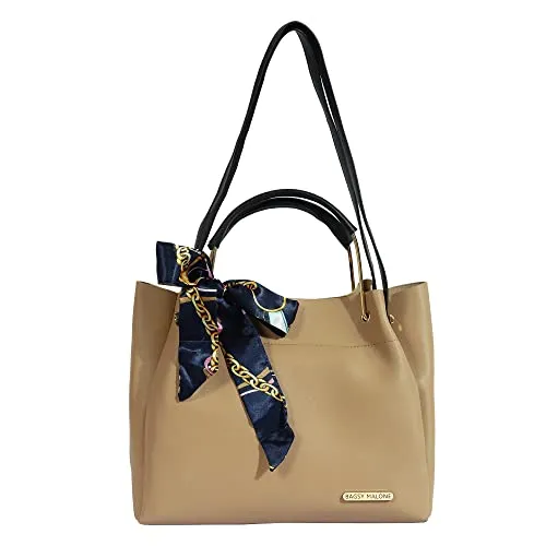 Bagsy Malone Women Beige Handbag Combo Set-M (BMWHAC0024BE)