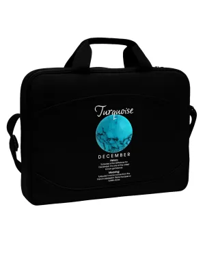 Birthstone Turquoise 15&#x22; Dark Laptop / Tablet Case Bag by TooLoud