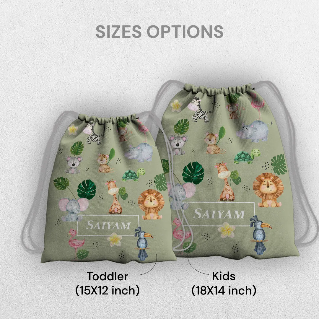 Jungle Friends Drawstring Bag (kids)