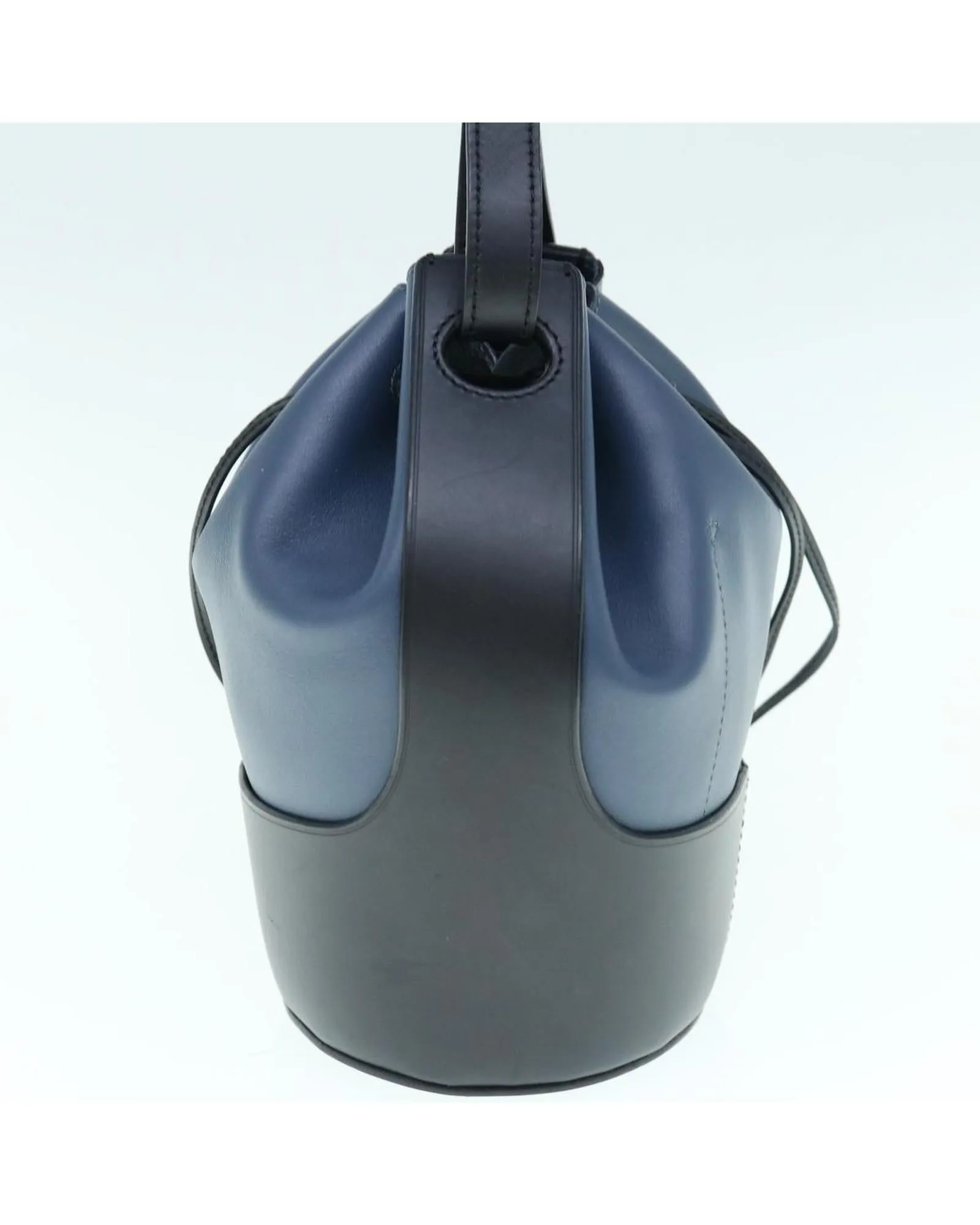 Leather Balloon Shoulder Bag with Dust Bag and Shoulder Strap