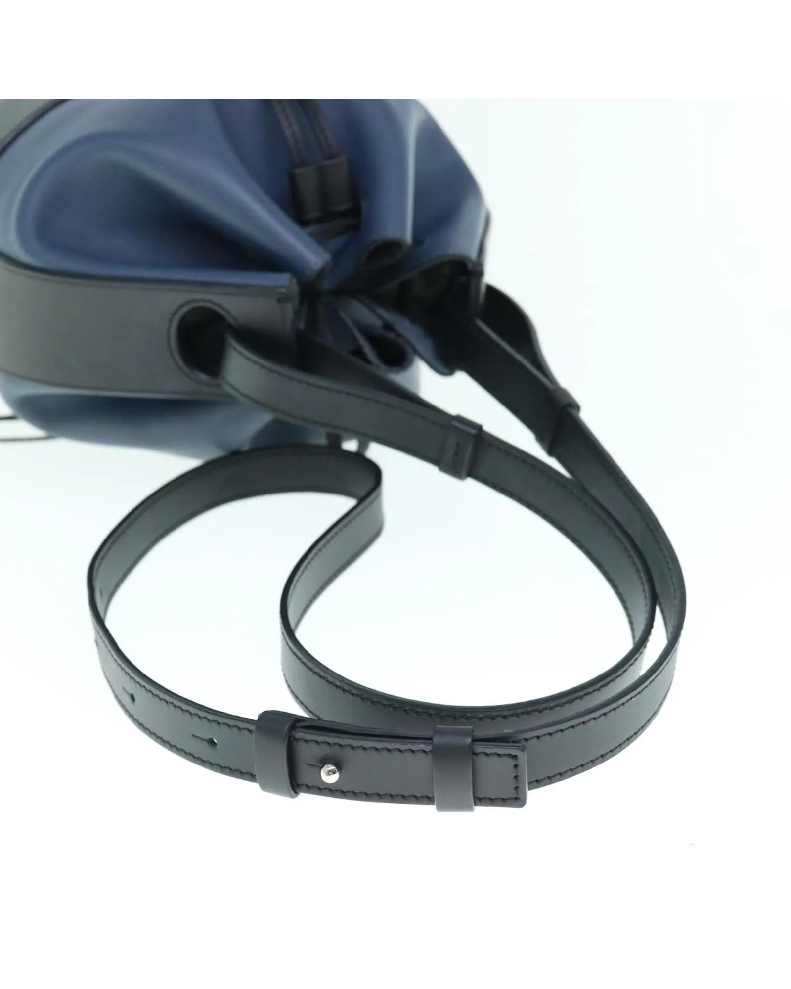 Leather Balloon Shoulder Bag with Dust Bag and Shoulder Strap