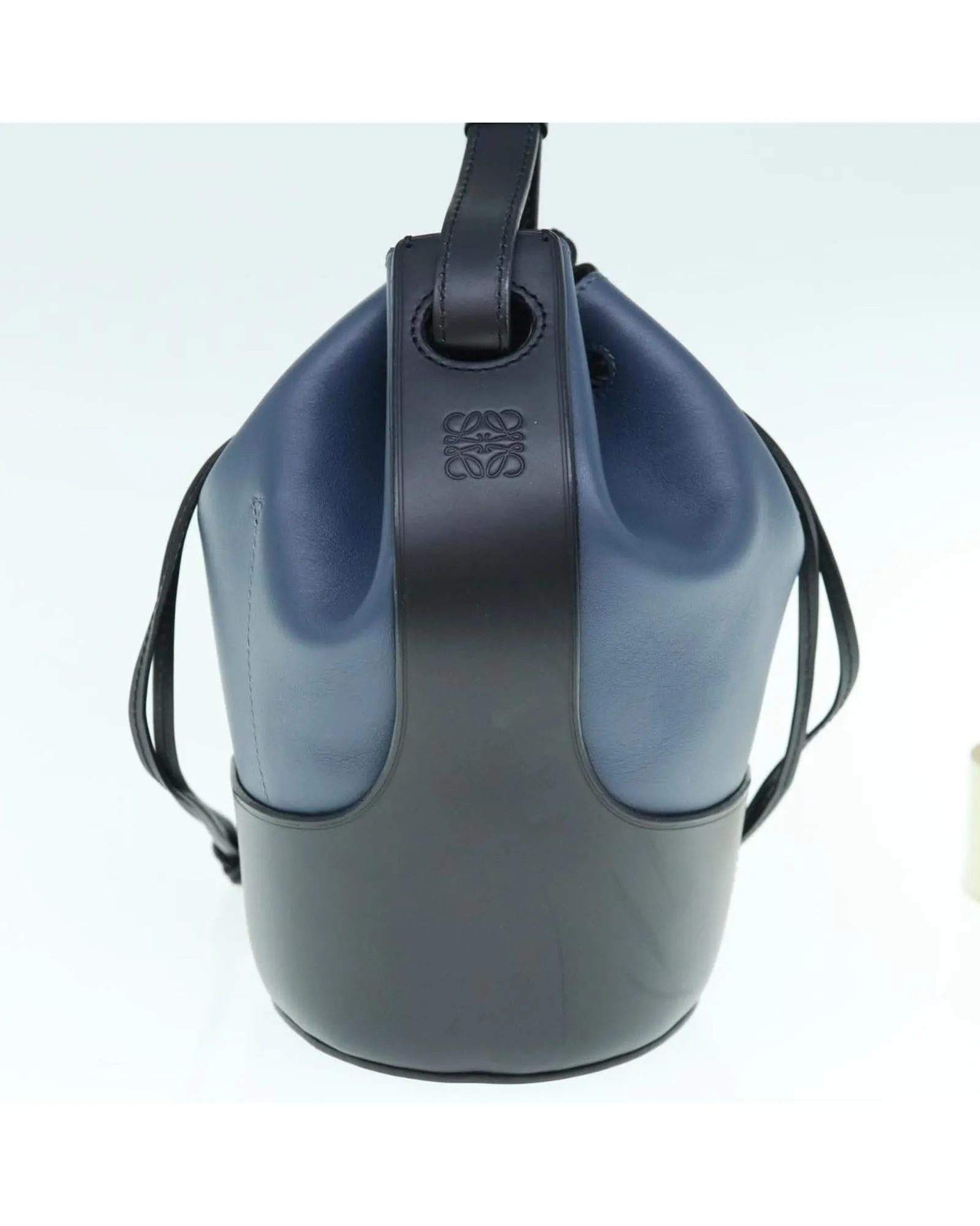 Leather Balloon Shoulder Bag with Dust Bag and Shoulder Strap