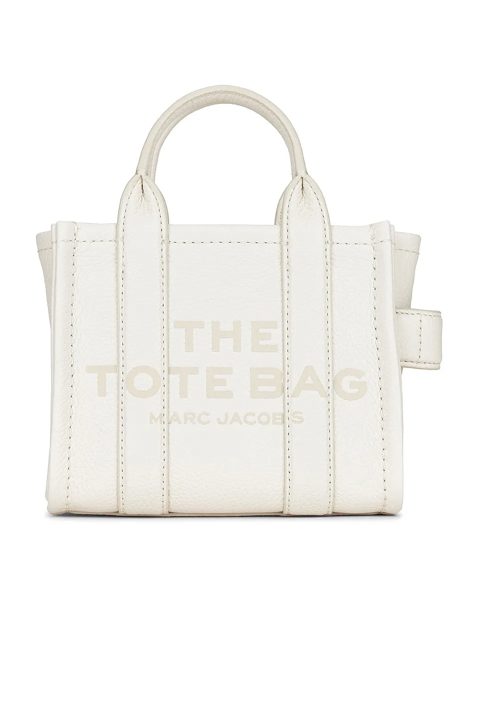 Marc Jacobs The Leather Mini Tote in Cotton & Silver