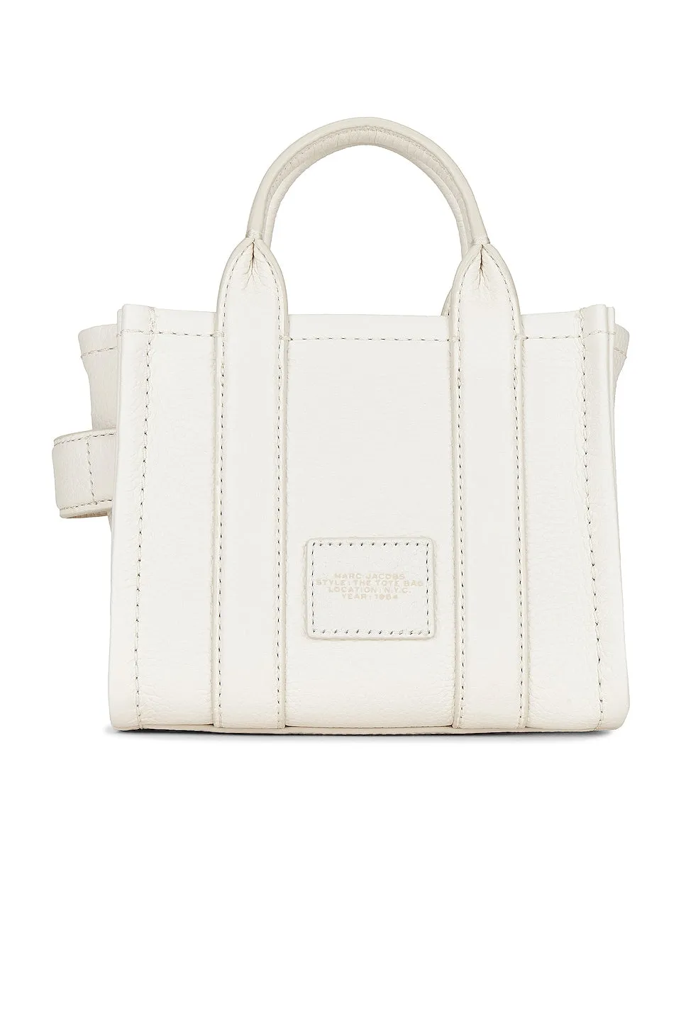 Marc Jacobs The Leather Mini Tote in Cotton & Silver