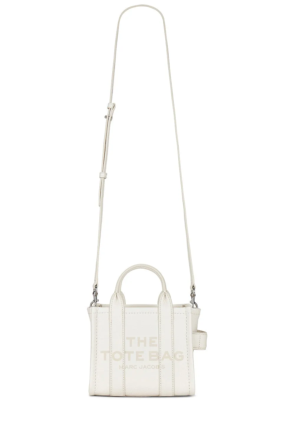 Marc Jacobs The Leather Mini Tote in Cotton & Silver