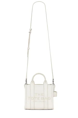 Marc Jacobs The Leather Mini Tote in Cotton & Silver