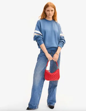Petit Moyen Messenger Bag - Rosa Puffy Woven