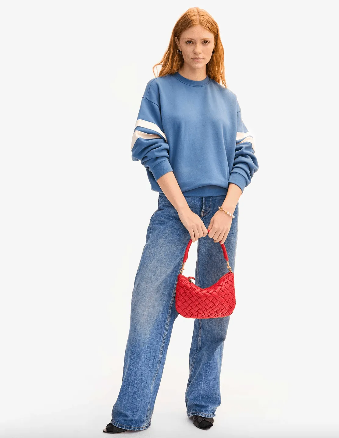 Petit Moyen Messenger Bag - Rosa Puffy Woven