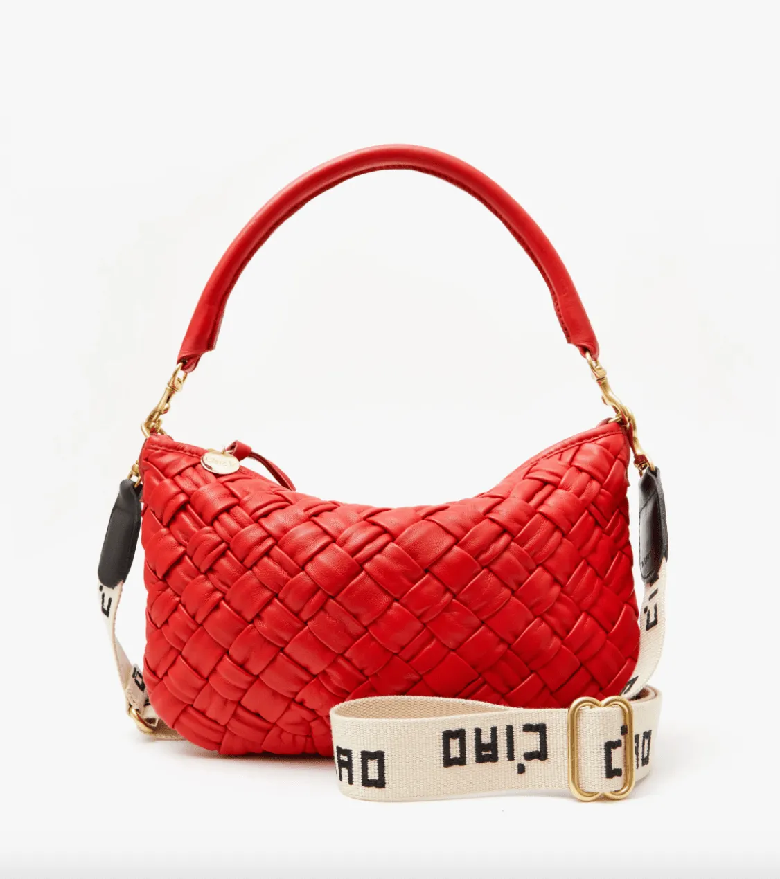 Petit Moyen Messenger Bag - Rosa Puffy Woven