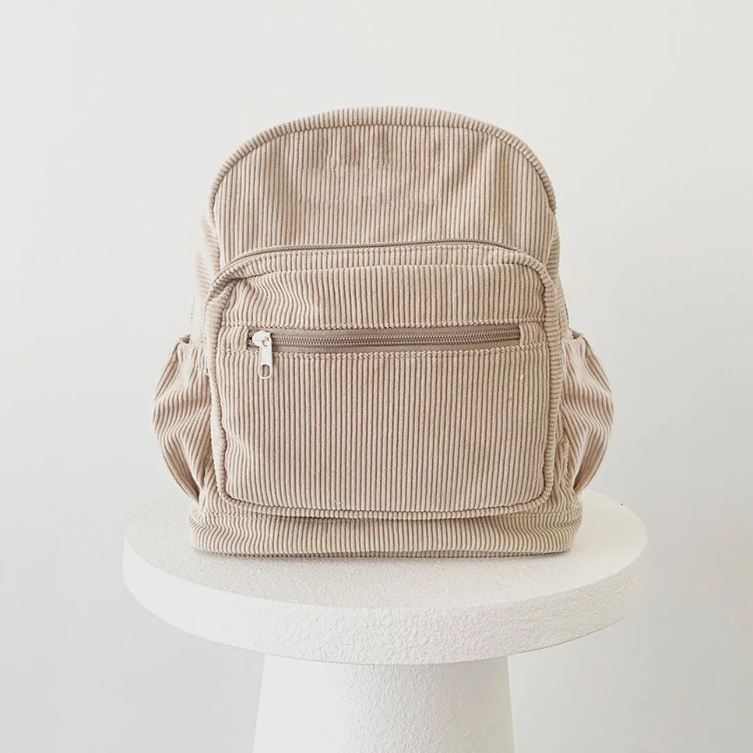 Small Corduroy Backpack - Oat
