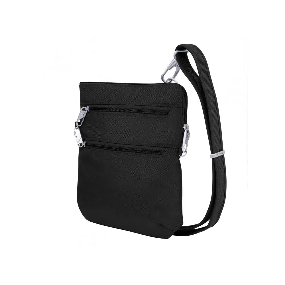 Travelon Anti-Theft Complete Crossbody RFID Blocking Purse Bag Card Slots Black