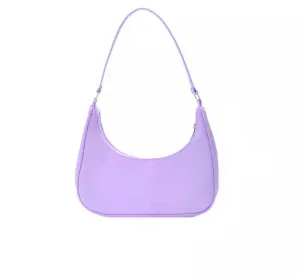 Trendy Flat Shoulder Bag - Purple